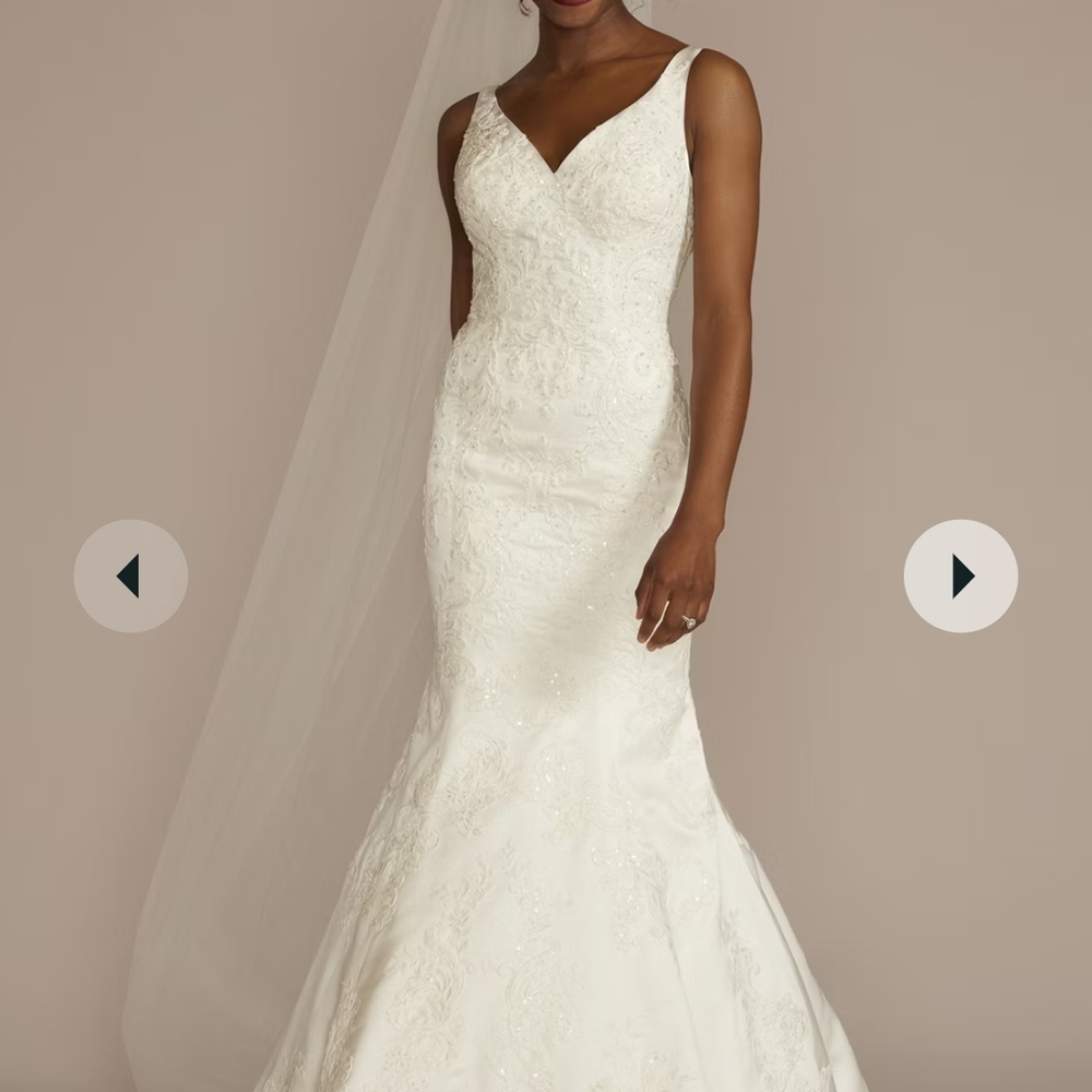 Oleg Cassini Elegant White Wedding Dress